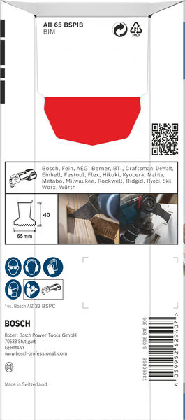 BOSCH PRO AII 65 BSPIB Blatt für Multifunktionswerkzeuge, 65 x 40 mm, 5-tlg.