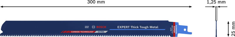 BOSCH EXPERT ‘Thick Tough Metal’ S 1255 CHC Säbelsägeblatt, 1 Stück BOSCH EXPERT ‘Thick Tough Metal’ S 1255 CHC Säbelsägeblatt, 1 Stück