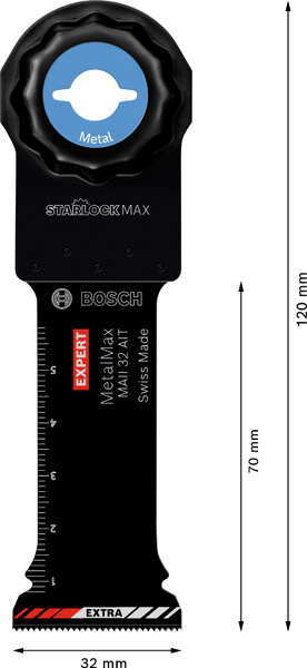 BOSCH EXPERT MetalMax MAII 32 AIT Blatt für Multifunktionswerkzeuge, 70 x 32 mm BOSCH EXPERT MetalMax MAII 32 AIT Blatt für Multifunktionswerkzeuge, 70 x 32 mm