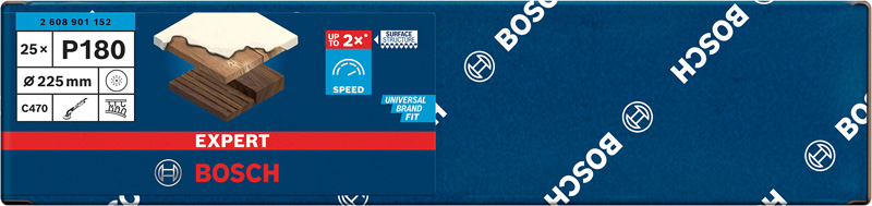 BOSCH EXPERT C470 Schleifp. mit 19 Löchern für Trockenbauschl., 225 mm, K 180, 25 Stk. BOSCH EXPERT C470 Schleifp. mit 19 Löchern für Trockenbauschl., 225 mm, K 180, 25 Stk.