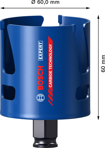 BOSCH EXPERT Construction Material Lochsäge, 60 x 60 mm BOSCH EXPERT Construction Material Lochsäge, 60 x 60 mm