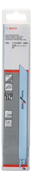 BOSCH Säbelsägeblatt S 1122 EF, Flexible for Metal, 25er-Pack BOSCH Säbelsägeblatt S 1122 EF, Flexible for Metal, 25er-Pack