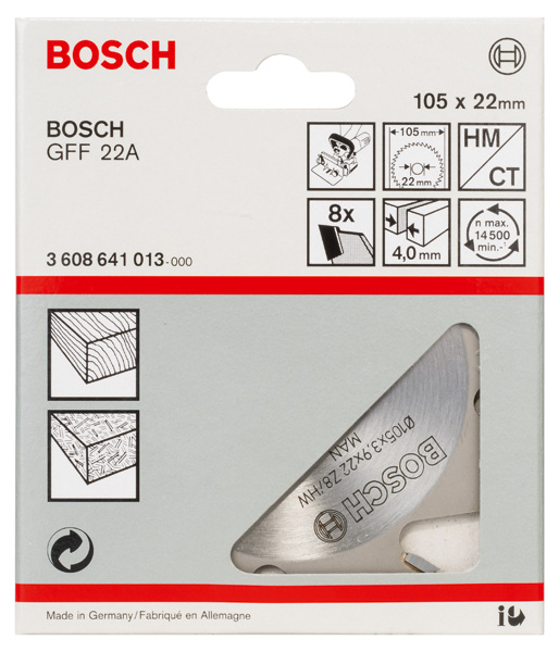 BOSCH Blattschneider, 8, 22 mm, 4 mm BOSCH Blattschneider, 8, 22 mm, 4 mm
