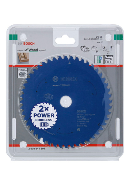 BOSCH Kreissägeblatt für Akkusägen Expert for Wood, 165 x 1,5/1 x 20, 48 Zähne BOSCH Kreissägeblatt für Akkusägen Expert for Wood, 165 x 1,5/1 x 20, 48 Zähne