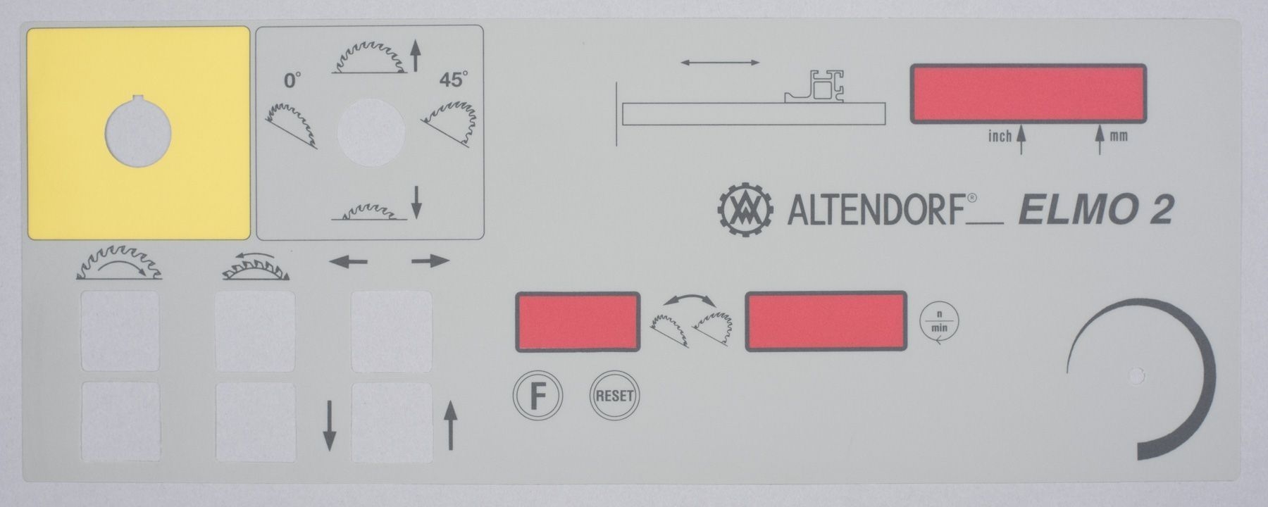 ALTENDORF Folie für Bedienpaneel F 45 ELMO 2 mit DIGIT X
