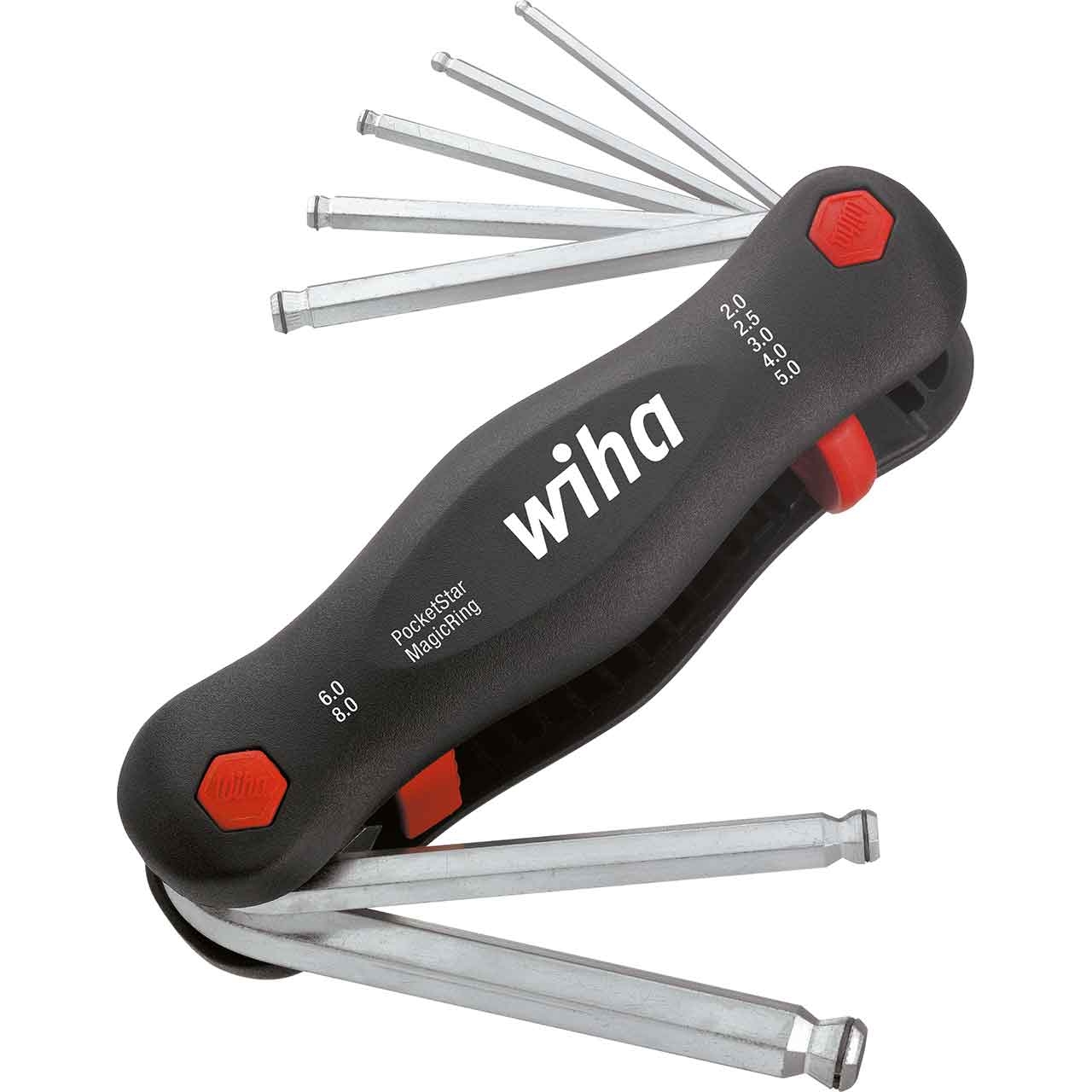 WIHA Multitool PocketStar® Sechskant-Kugelkopf MagicRing® 7-tlg.