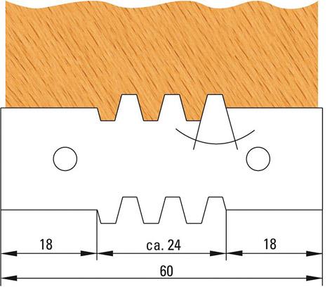GUHDO HW-Wendeplatte Profil 472 60x24x2