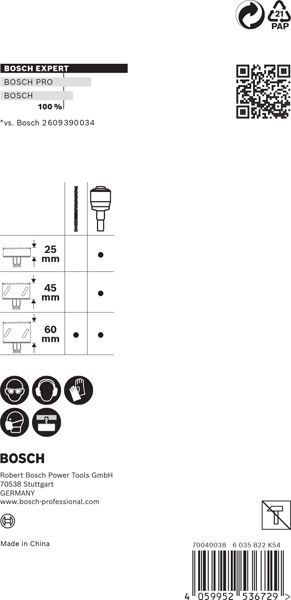 BOSCH EXPERT Power Change Plus Aufsteckhalter, 11 mm, TCT Bohrer, 8,5 x 105 mm, 2-tlg. BOSCH EXPERT Power Change Plus Aufsteckhalter, 11 mm, TCT Bohrer, 8,5 x 105 mm, 2-tlg.