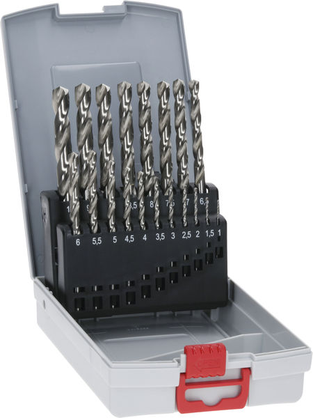 BOSCH 19-teiliges HSS-G ProBox Metallbohrer-Set, DIN 338, 135°, 1–10 mm