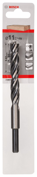 BOSCH Holzspiralbohrer Standard, 11 x 89 x 142 mm, d 10 mm BOSCH Holzspiralbohrer Standard, 11 x 89 x 142 mm, d 10 mm