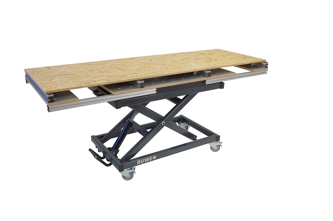RUWI Hubtisch Classic ausziehbar mit Schubkasten und Stauraum RUWI Hubtisch Classic ausziehbar mit Schubkasten und Stauraum