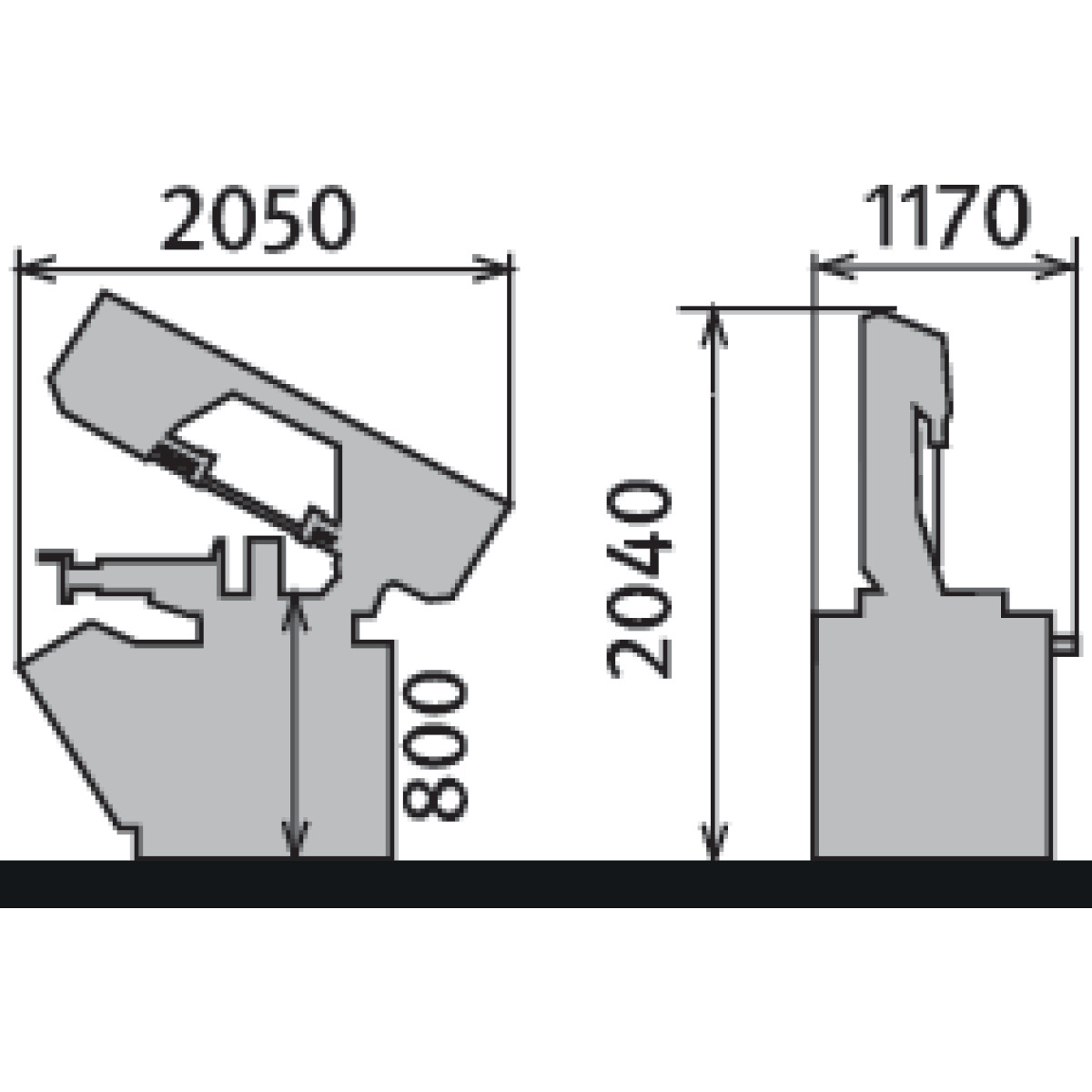 METALLKRAFT Halbautomatische Schwenkrahmen-Metallbandsäge für Gehrungungsschnitte von +60° bis -45° mit Frequenzumrichter BMBS 300 x 320 HA-DG