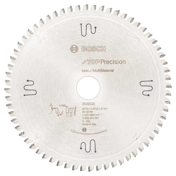 BOSCH Kreissägeblatt Top Precision Best for Multi Material BOSCH Kreissägeblatt Top Precision Best for Multi Material