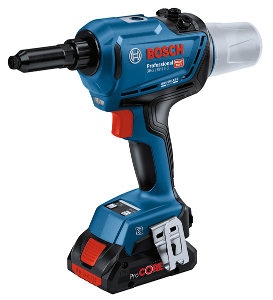 BOSCH Akku-Nietpistole GRG 18V-16 C: 2 Akkus ProCORE18V 4,0Ah, L-BOXX BOSCH Akku-Nietpistole GRG 18V-16 C: 2 Akkus ProCORE18V 4,0Ah, L-BOXX