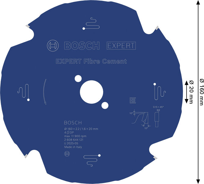 BOSCH Expert for Fibre Cement Kreissägeblatt 160 x 20 x 2,2 mm BOSCH Expert for Fibre Cement Kreissägeblatt 160 x 20 x 2,2 mm