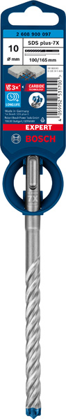 BOSCH EXPERT SDS plus-7X Hammerbohrer, 10 x 100 x 165 mm