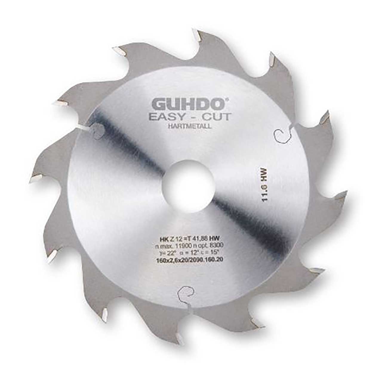GUHDO HW-Kreissägeblatt 160 x 2,2/1,2 x 20 mm Z24W GUHDO HW-Kreissägeblatt 160 x 2,2/1,2 x 20 mm Z24W