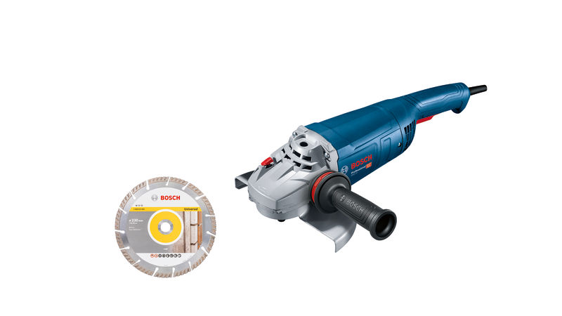 BOSCH Winkelschleifer GWS 22-230 J inkl. Diamant-Trennscheiben