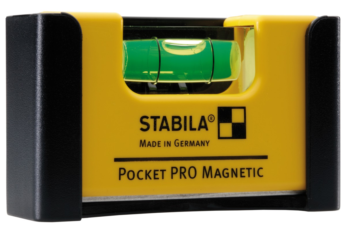 STABILA Wasserwaage Pocket PRO Magnetic, 7 cm, mit Gürtel-Clip