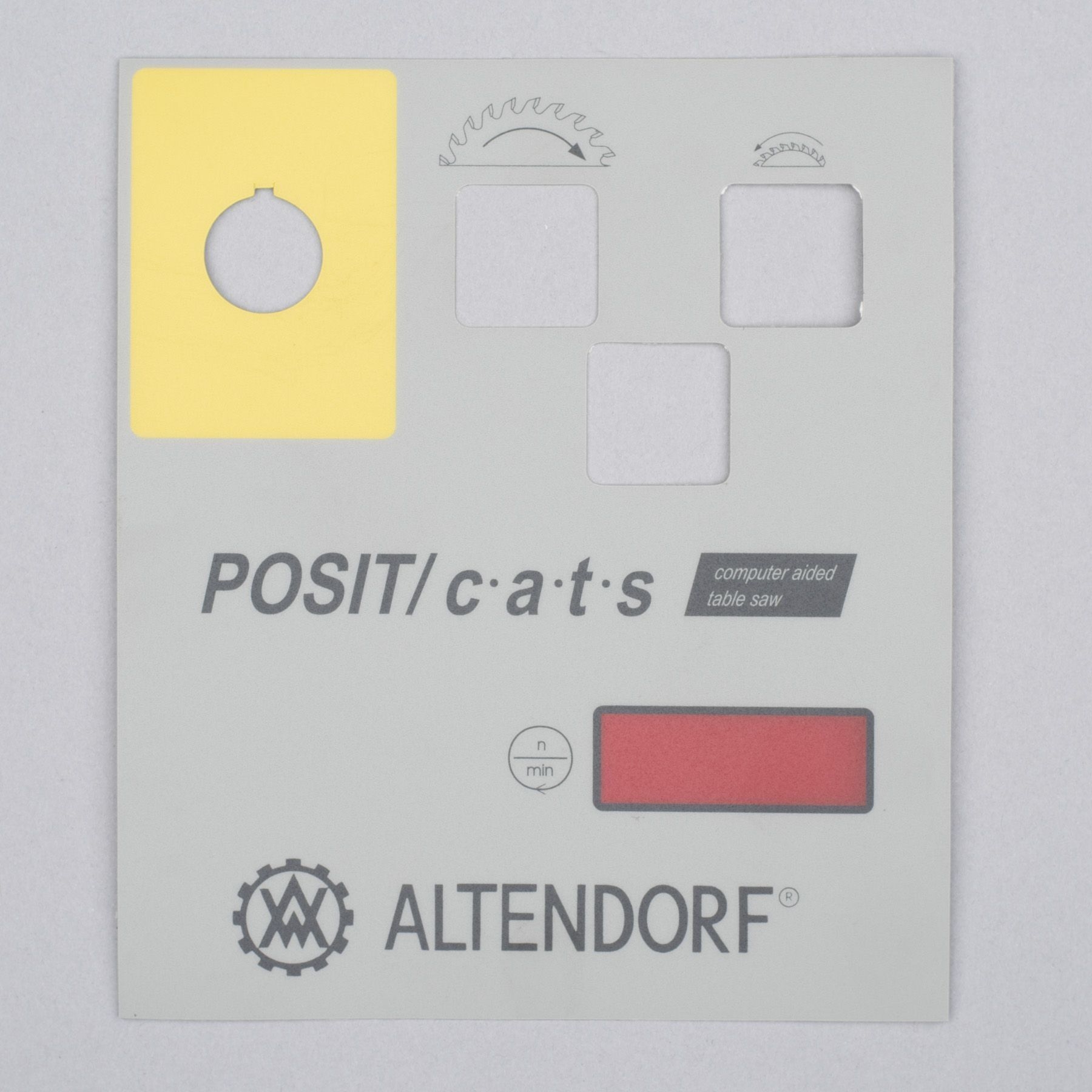 ALTENDORF Folie für Bedienpaneel F 45 POSIT-c.a.t.s
