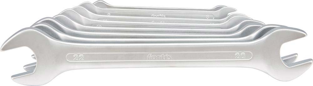 FORTIS Doppel-Maulschlüssel-Satz 6-22mm, 8-tlg. FORTIS Doppel-Maulschlüssel-Satz 6-22mm, 8-tlg.