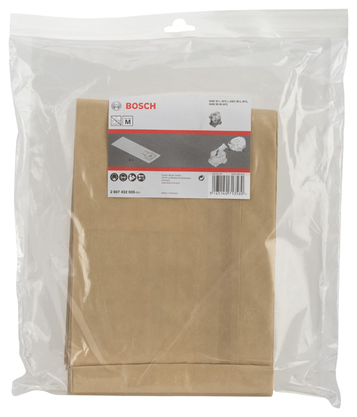 BOSCH Papierfilterbeutel für GAS 35 L AFC; GAS 35 L SFC+; GAS 35 M AFC BOSCH Papierfilterbeutel für GAS 35 L AFC; GAS 35 L SFC+; GAS 35 M AFC