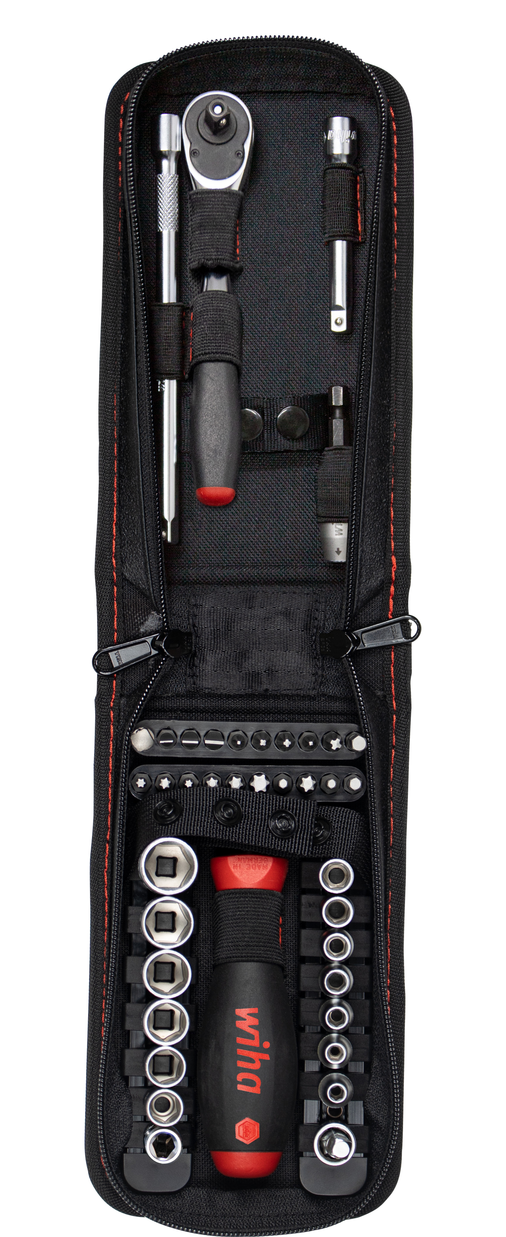 WIHA Steckschlüssel- und Bit Set 1/4" 41-tlg. inkl. Funktionstasche mit Gürtelclip WIHA Steckschlüssel- und Bit Set 1/4" 41-tlg. inkl. Funktionstasche mit Gürtelclip