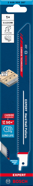 BOSCH EXPERT Hard Nail Pallets S1122CHM Säbelsägeblatt, 1 Stk. BOSCH EXPERT Hard Nail Pallets S1122CHM Säbelsägeblatt, 1 Stk.