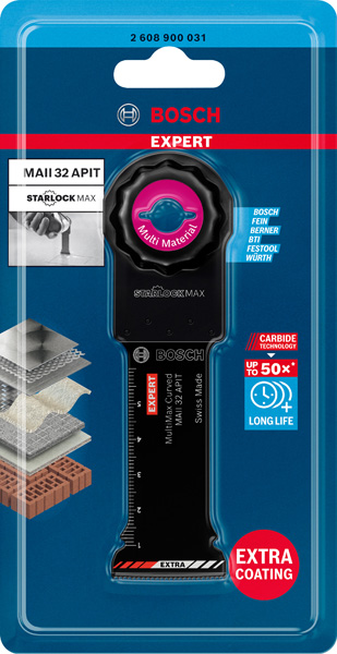 BOSCH EXPERT MultiMax MAII 32 APIT Blatt für Multifunktionswerkzeuge, 32 mm BOSCH EXPERT MultiMax MAII 32 APIT Blatt für Multifunktionswerkzeuge, 32 mm