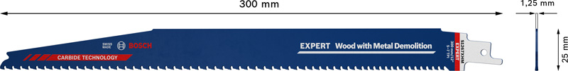 BOSCH EXPERT Wood with Metal Demolition S1267XHM Säbelsägeblatt, 1 Stück BOSCH EXPERT Wood with Metal Demolition S1267XHM Säbelsägeblatt, 1 Stück