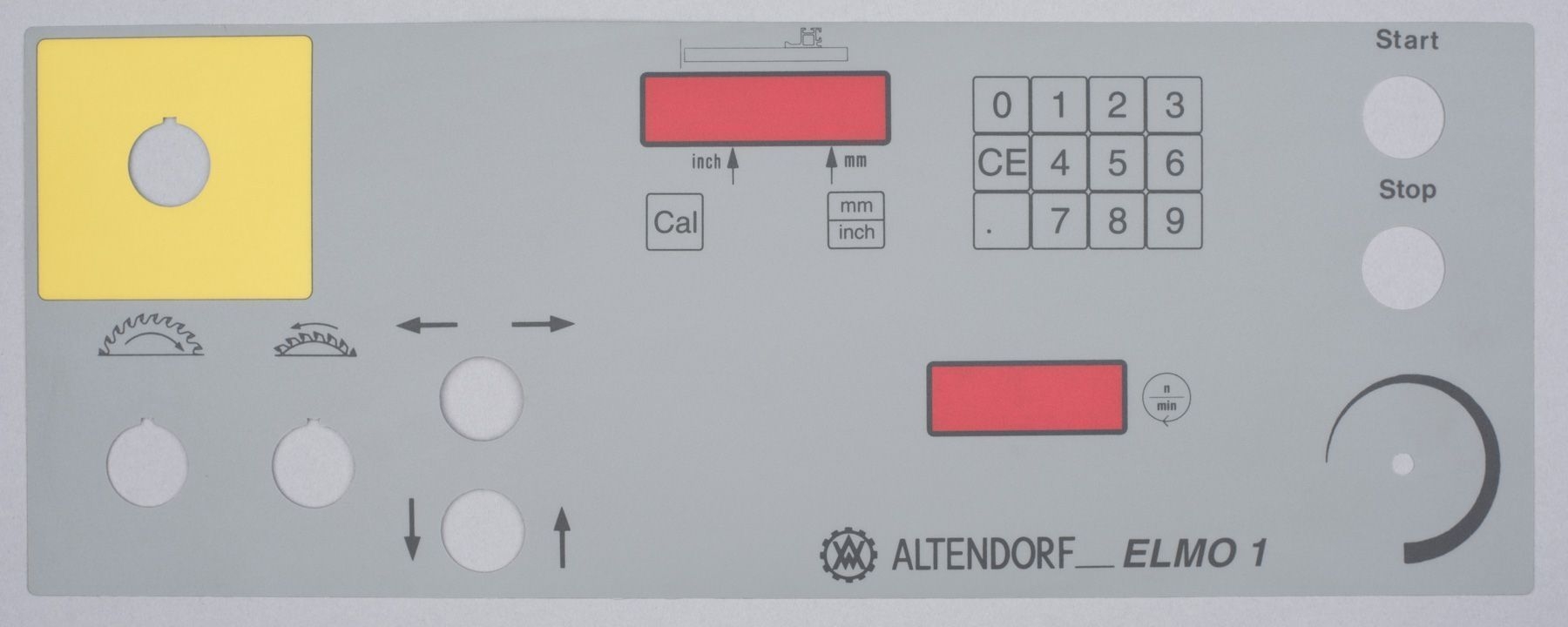 ALTENDORF Folie für Bedienpaneel F 90 ELMO 1 ALTENDORF Folie für Bedienpaneel F 90 ELMO 1