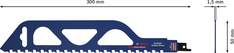 BOSCH EXPERT ‘Hollow Brick’ S 1243 HM Säbelsägeblatt, 1 Stück BOSCH EXPERT ‘Hollow Brick’ S 1243 HM Säbelsägeblatt, 1 Stück