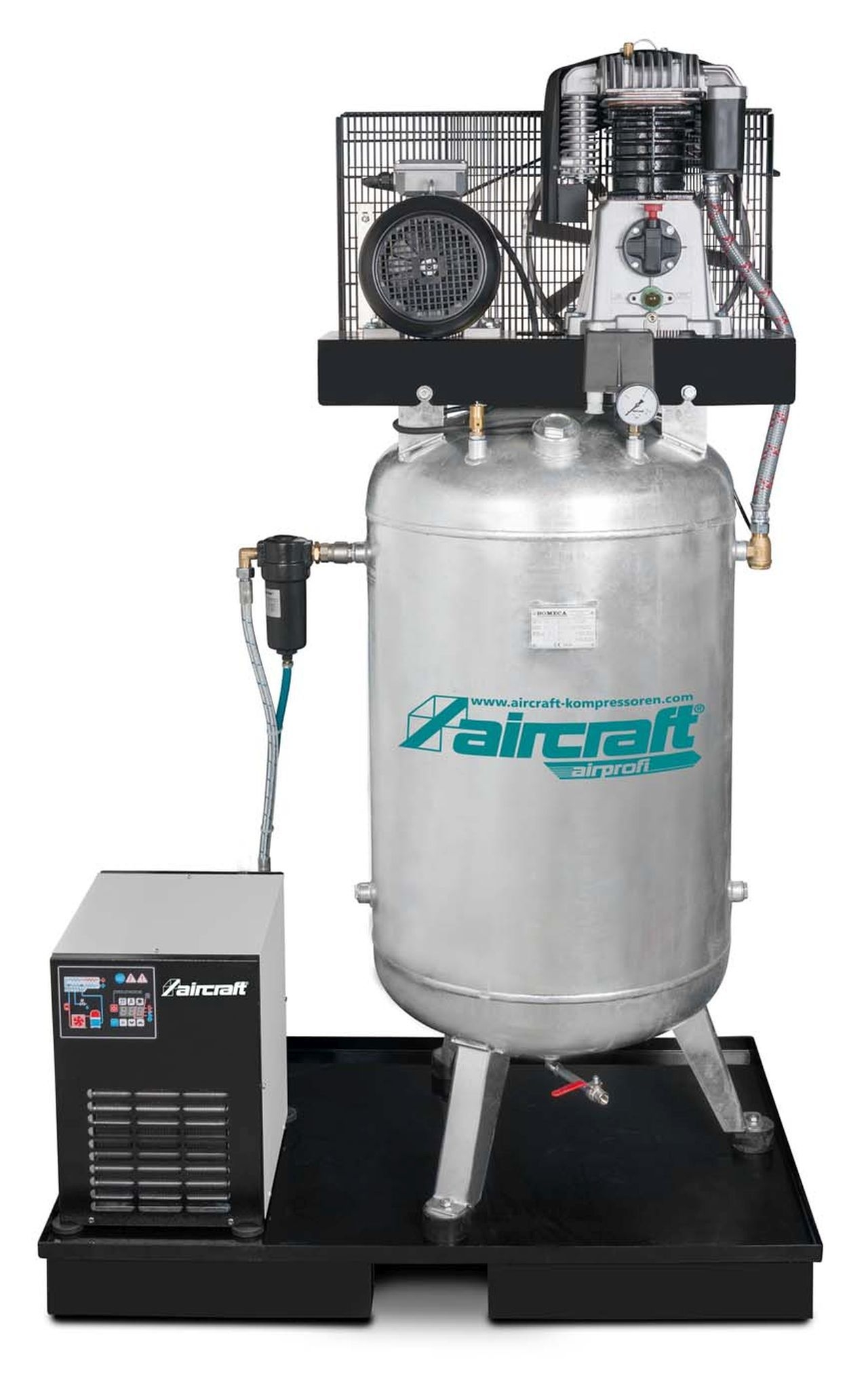AIRCRAFT Stationärer Kolbenkompressor mit Kältetrockner AIRPROFI 703/270/10 VK